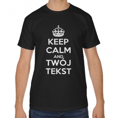 Koszulka męska dzień chłopaka Keep calm + twój tekst